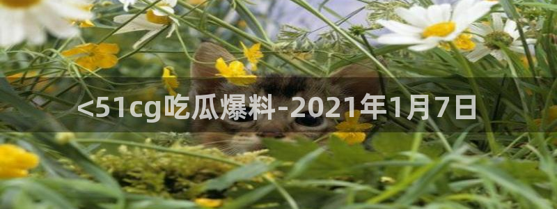 吃瓜吃到自己死讯：<51cg吃瓜爆料-2021年1月7日