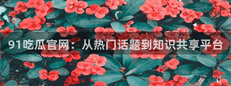 51吃瓜网今日吃瓜热门大瓜：91吃瓜官网：从热门话题到知识共享平台